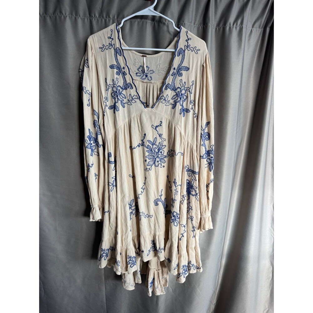 Free People Estella Embroidered Mini Dress Medium
